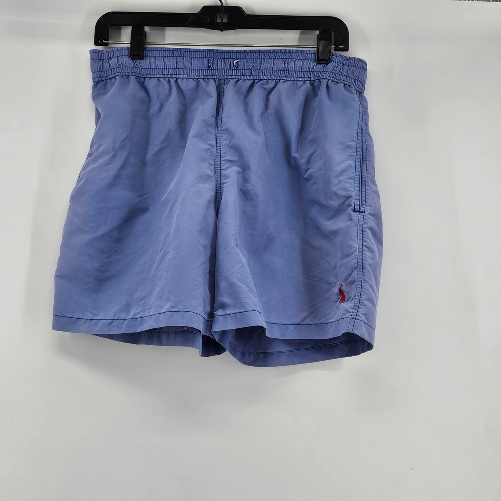 Polo Ralph Lauren Mens Blue Swim Trunks Mesh Lined Elastic Waist Shorts Size M